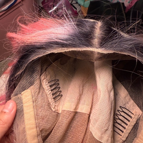 Pastel colorful unicorn 100% human hair wig - Picture 14 of 15